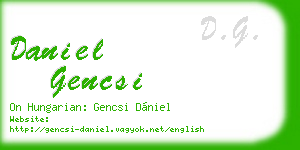 daniel gencsi business card